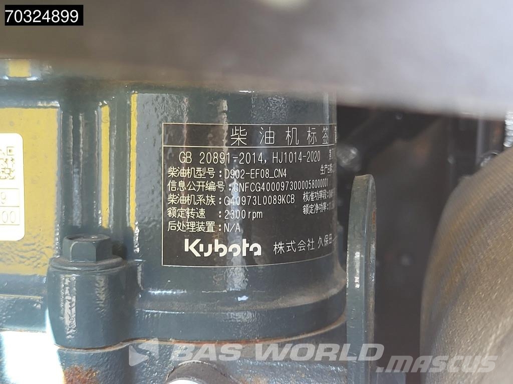 Zoomlion ZE18 GU KUBOTA ENGINE - CW / 3 BUCKETS - CE CERTIF Mini kotrók < 7t