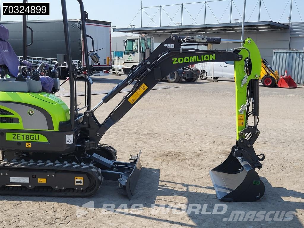 Zoomlion ZE18 GU KUBOTA ENGINE - CW / 3 BUCKETS - CE CERTIF Mini kotrók < 7t