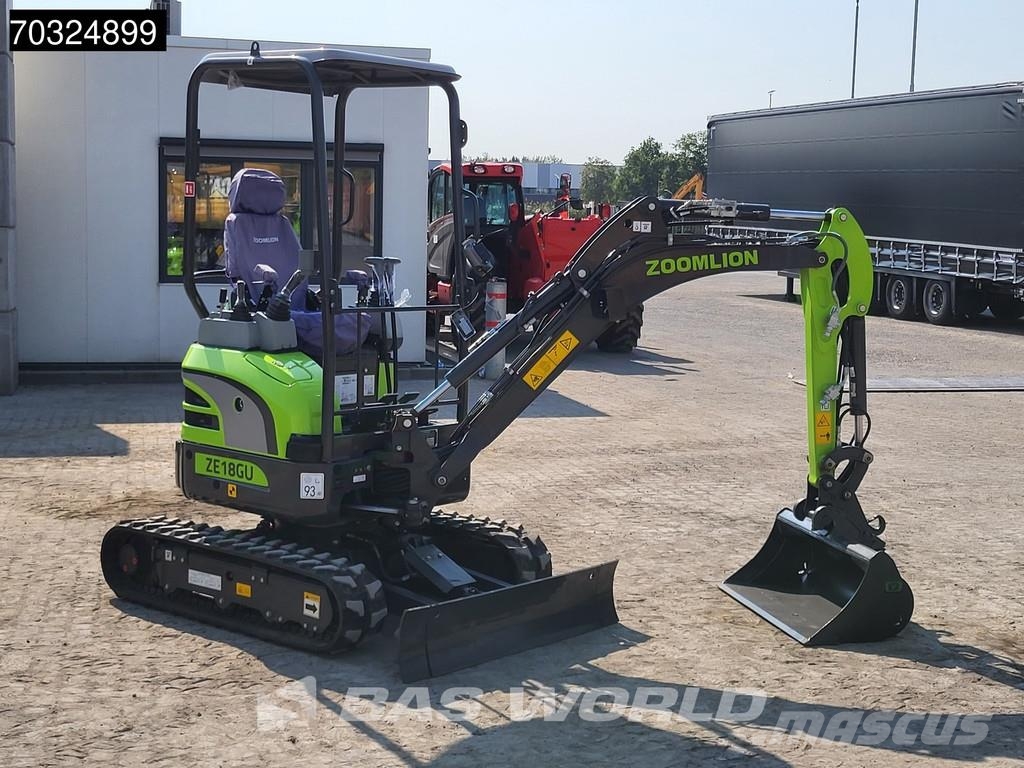Zoomlion ZE18 GU KUBOTA ENGINE - CW / 3 BUCKETS - CE CERTIF Mini kotrók < 7t