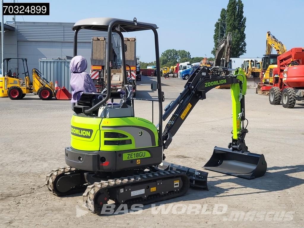 Zoomlion ZE18 GU KUBOTA ENGINE - CW / 3 BUCKETS - CE CERTIF Mini kotrók < 7t