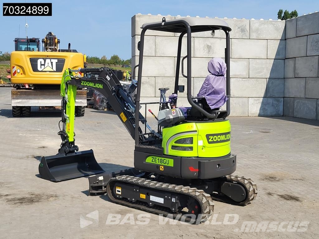 Zoomlion ZE18 GU KUBOTA ENGINE - CW / 3 BUCKETS - CE CERTIF Mini kotrók < 7t
