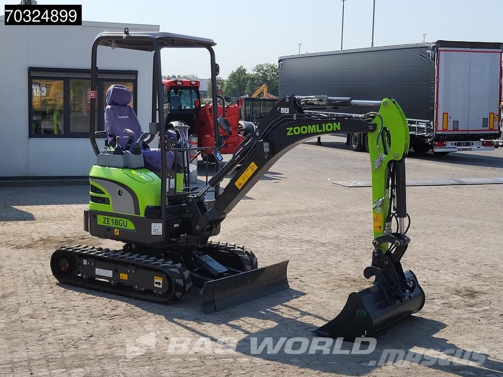 Zoomlion ZE18 GU KUBOTA ENGINE - CW / 3 BUCKETS - CE CERTIF Mini kotrók < 7t