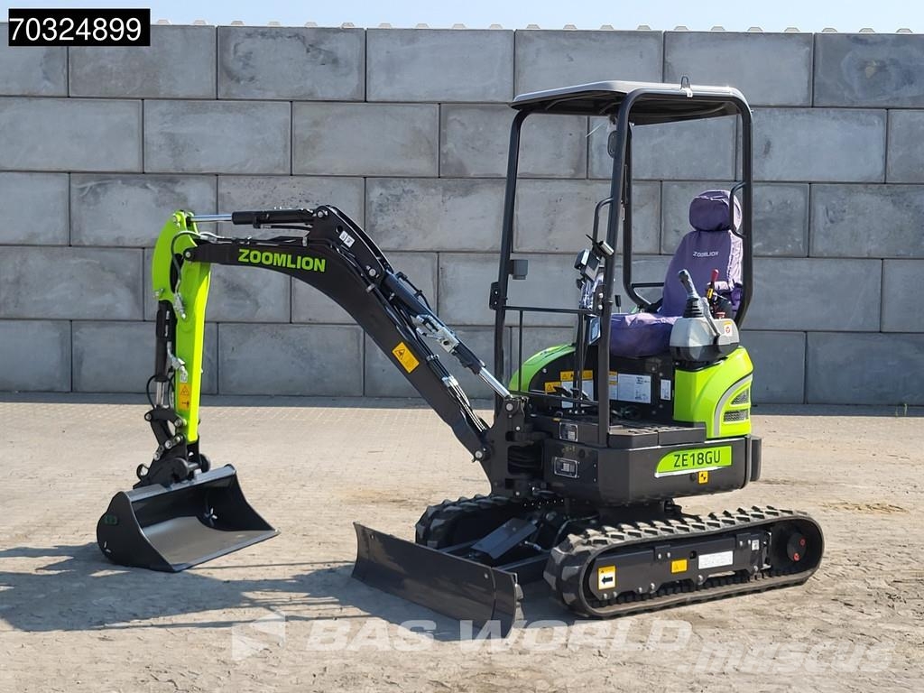 Zoomlion ZE18 GU KUBOTA ENGINE - CW / 3 BUCKETS - CE CERTIF Mini kotrók < 7t