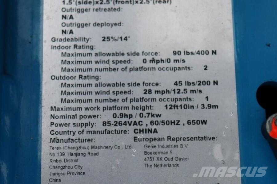 Genie GS1330M Valid inspection, *Guarantee! All-Electric Plataformas tijera
