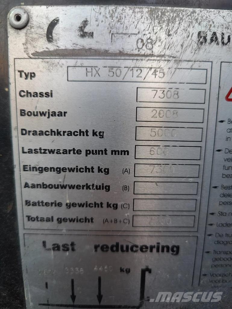 Baumann zijlader / sideloader HX 50/12/45 5000 kg Carretillas de carga lateral