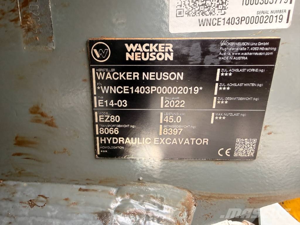 Wacker Neuson EZ80 Escavatori cingolati