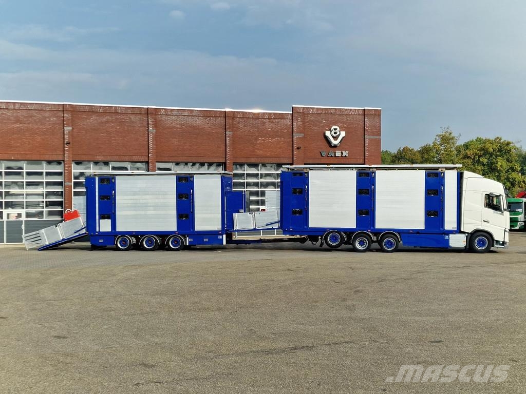 Volvo FH 13.500 Globetrotter 8x2*6 - 3 deck livestock + Dieren transport trucks