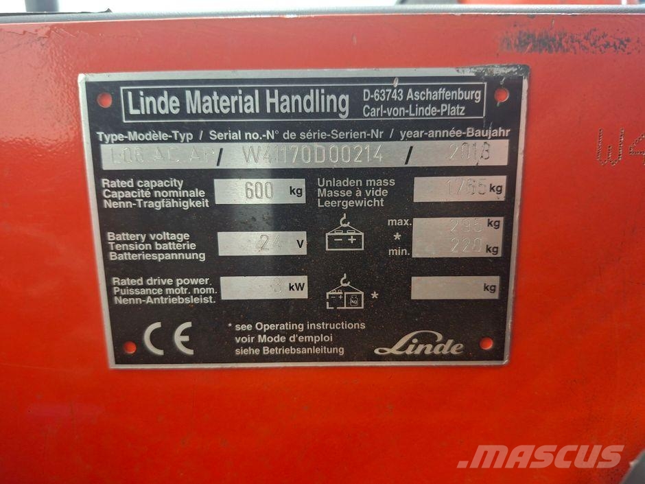 Linde L06 AC AP Pedestrian stackers