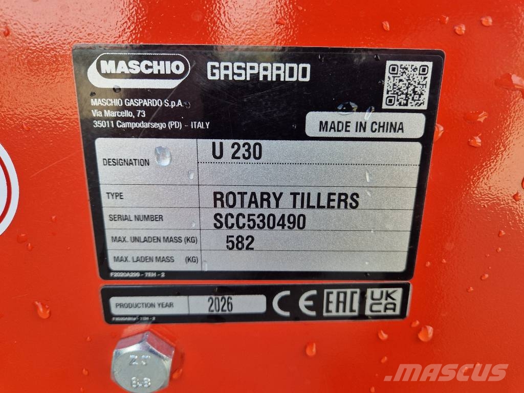 Maschio U 230 Other tillage machines and accessories