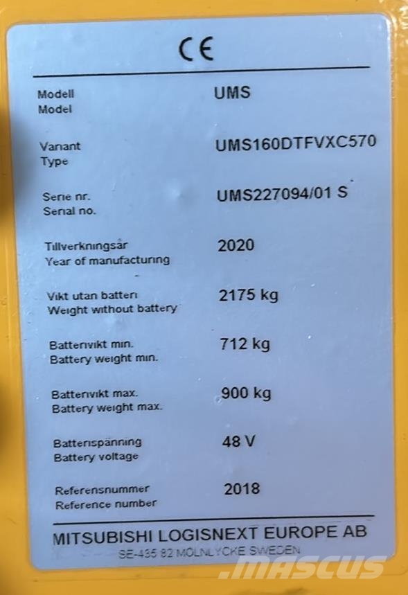 Atlet UMS160 Reach truck
