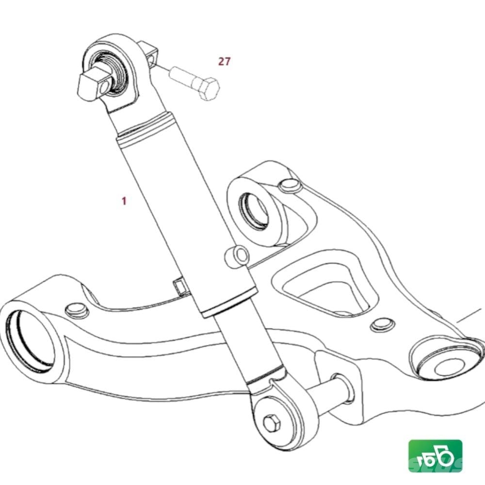 Fendt 939 S4 Front Axle Suspension Cylinder F95430505003 Chassis og understell
