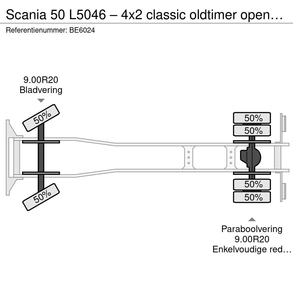 Scania 50 L5046 – 4x2 classic oldtimer open box truck 플랫베드/드롭사이드 트럭