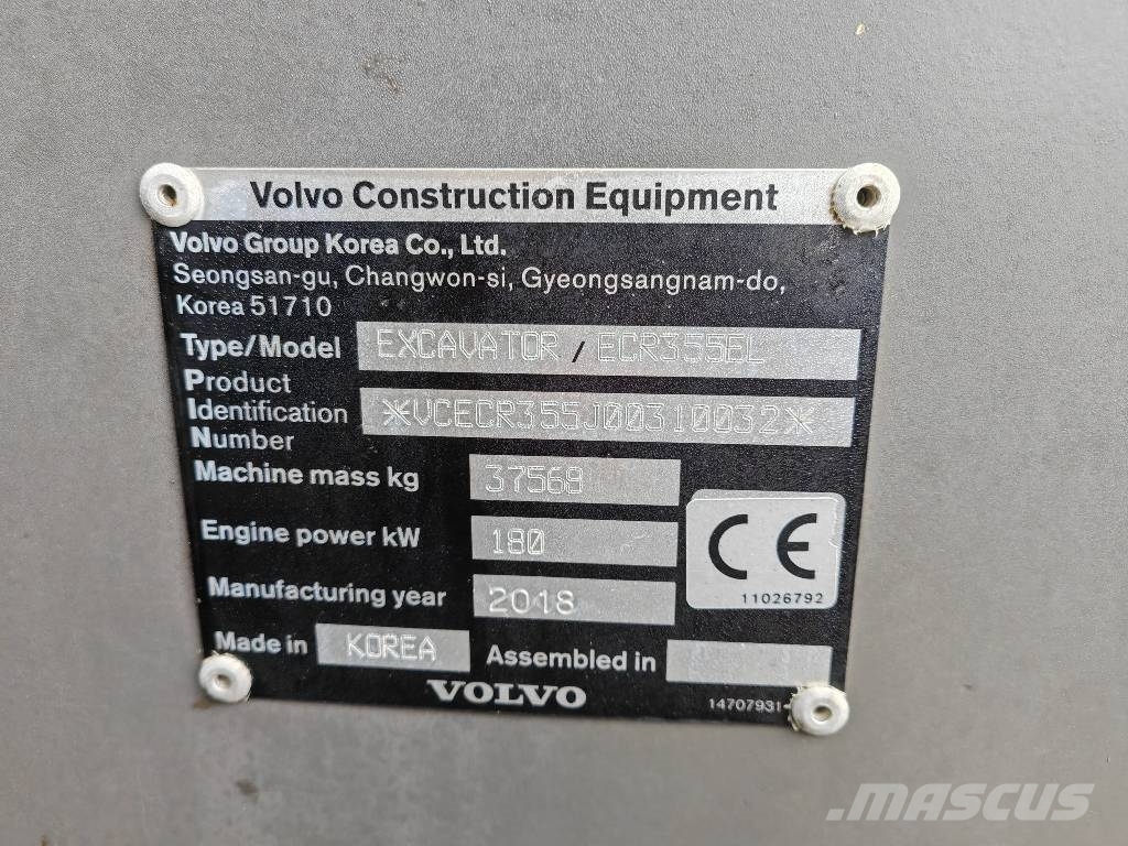 Volvo ECR355 EL Leica 3D 履带挖掘机