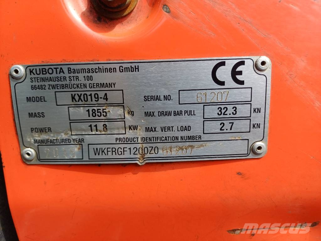 Kubota KX019-4 Minigraafmachines < 7t