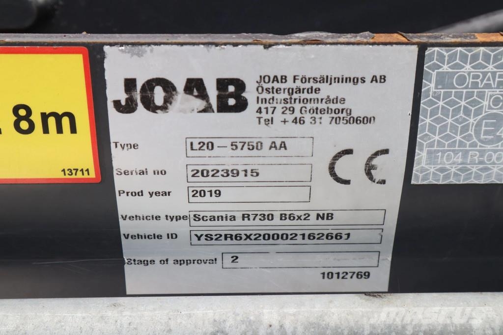 Scania R730 V8 NGS | 6X2 | JOAB HOOK | RETARDER | EURO 6 Abrollkipper
