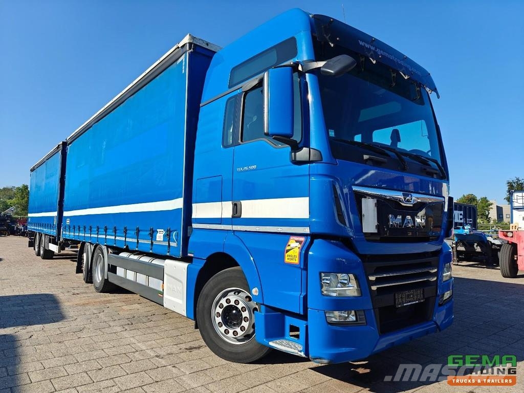 MAN TGX 26.500 6x2/4 XLX Euro 6C - Retarder - Curtains Bakwagens met gesloten opbouw