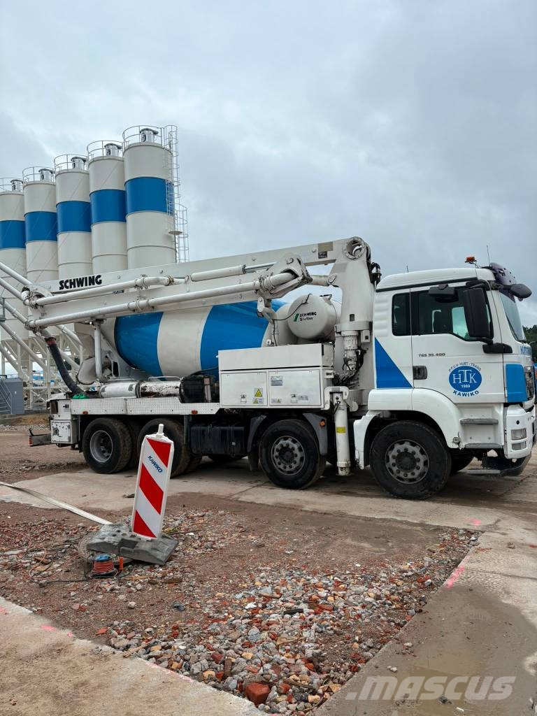 MAN TGS 35.400 , Pompogruszka Schwing 24-125 Transmikserler