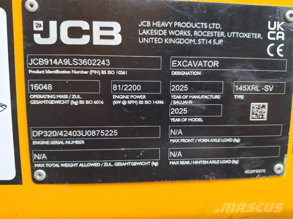 JCB 145 XR حفارات زحافة