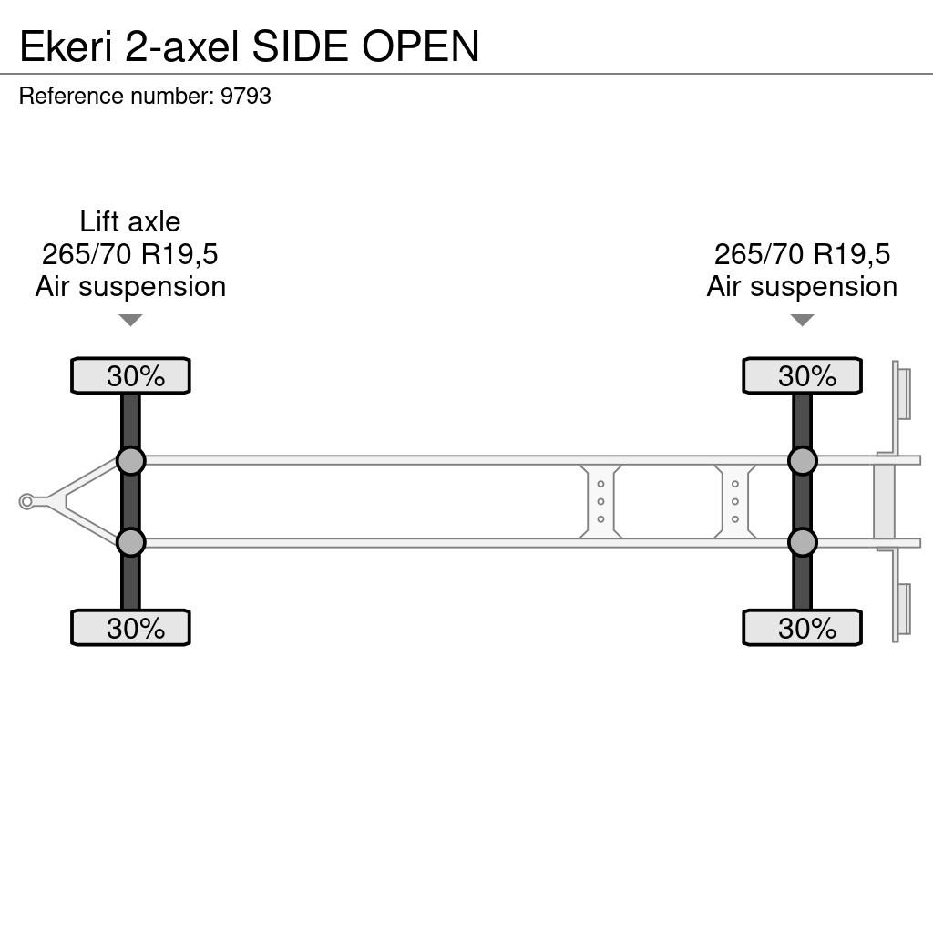Ekeri 2-axel SIDE OPEN مقطورات ذات هيكل صندوقي