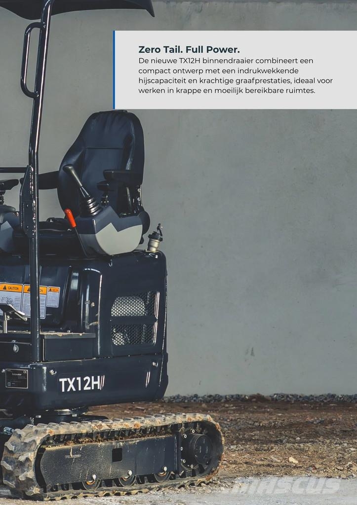 TIRRAX Binnendraaier TX12H Minigraafmachines < 7t