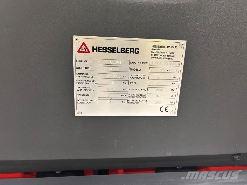 Linde L 16 AP Ηλεκτρικά παλετοφόρα με ιστό