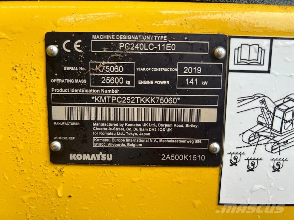 Komatsu PC240LC Kāpurķēžu ekskavatori