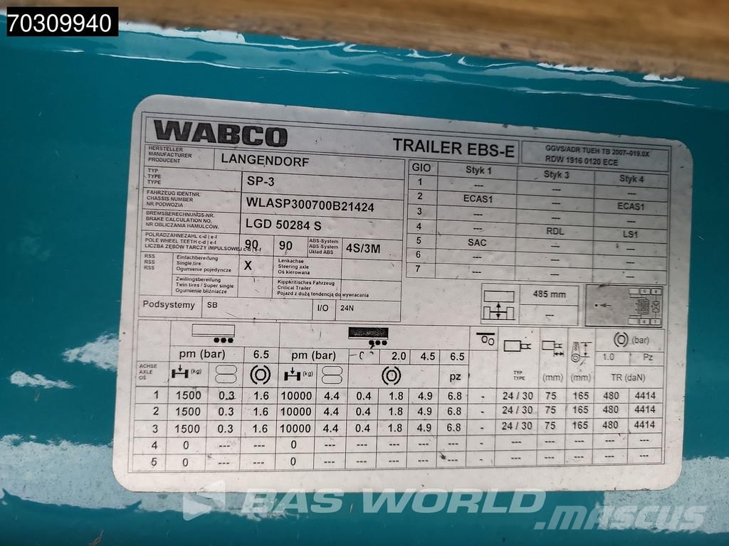 Langendorf SAP-V-30 Smart NEW Extendable 600cm Steering Axle Flatbed çekiciler
