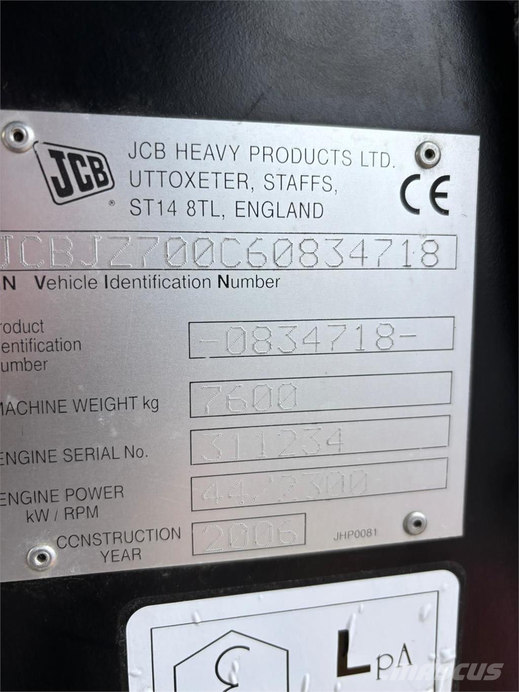 JCB JZ70 小型挖掘机