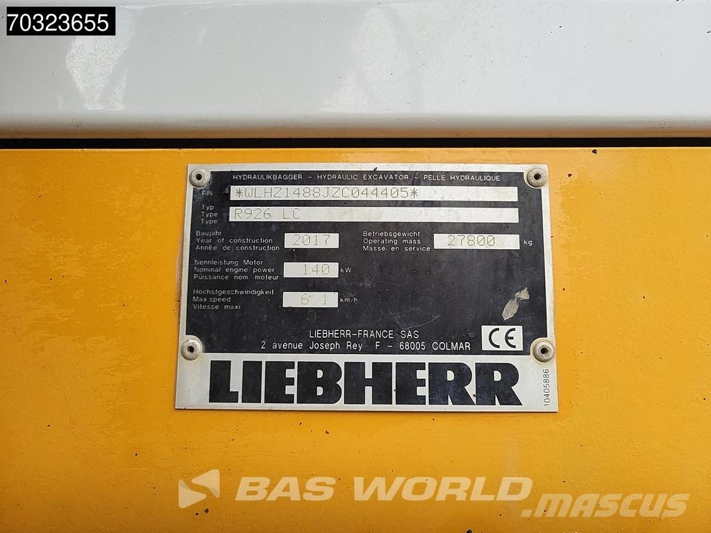 Liebherr R926 LC Engcon 履帶式 挖土機/掘鑿機/挖掘機