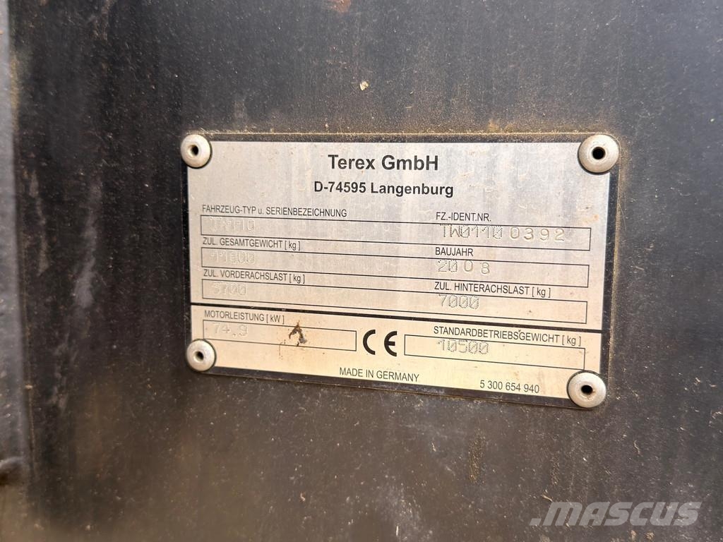Terex TW110 Mobile Excavator - 3 buckets / Deutz engine Excavatoare 7t - 12t
