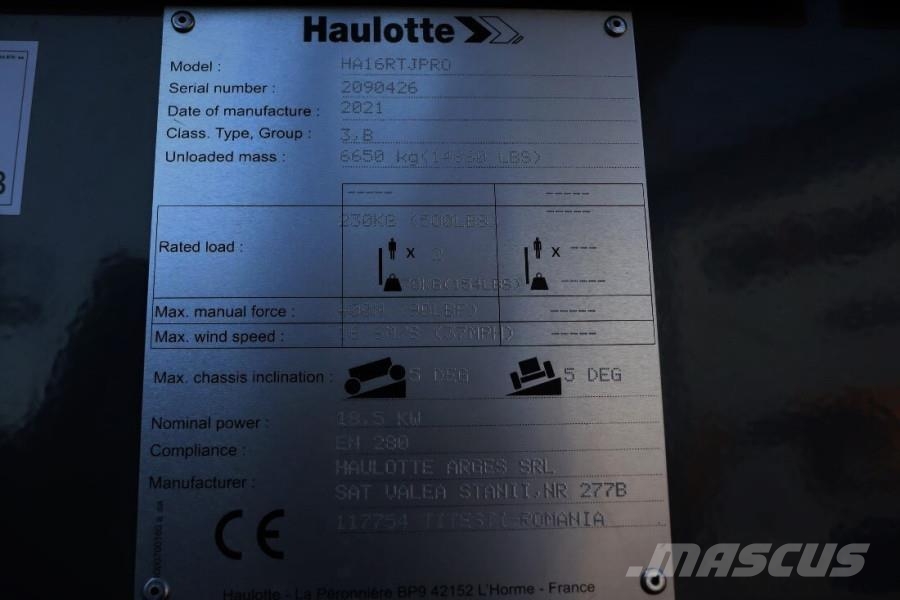 Haulotte HA16RTJ Pro NEW, Valid inspection, *Guarantee! Die Leddede bomlifter