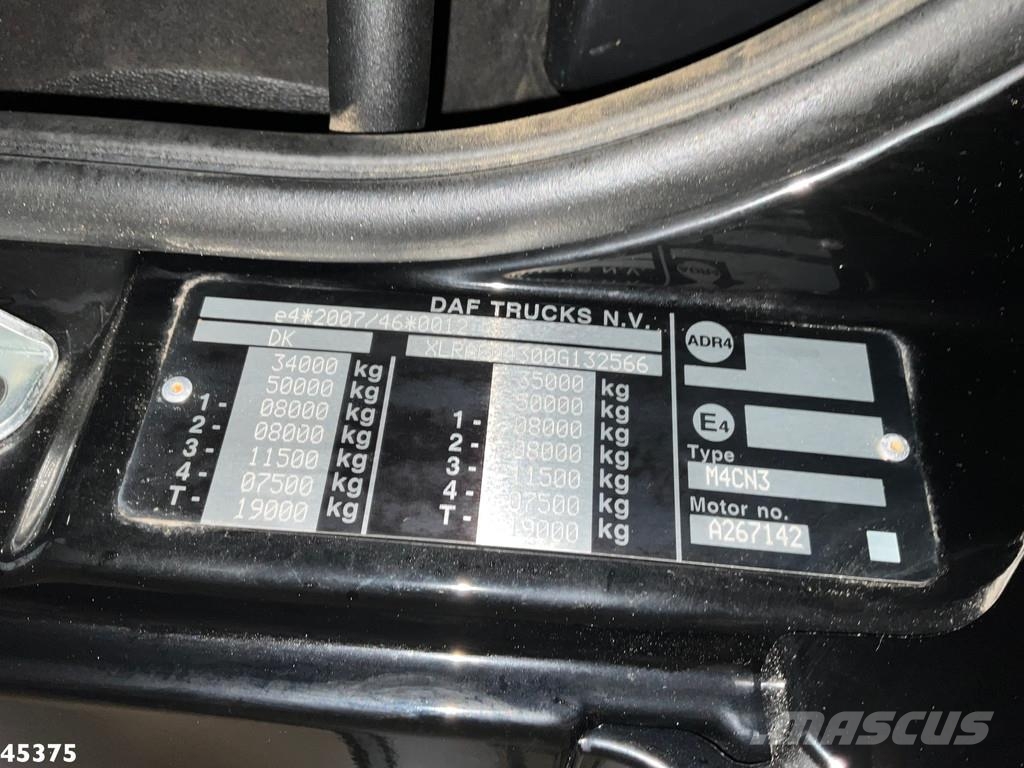 DAF FAX CF 480 Kipper met HMF 21 Tonmeter laadkraan Savivarčių priekabų vilkikai