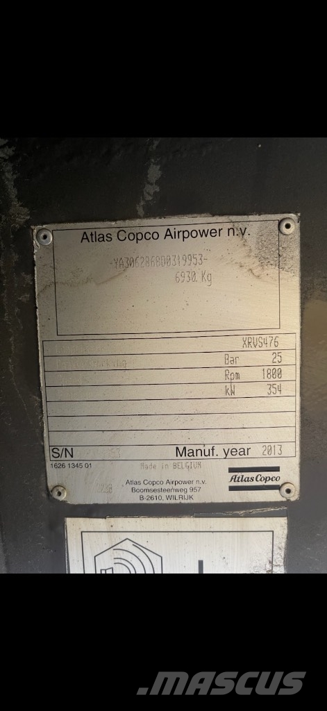 Atlas Copco XRVS 475 Stage 3b Compressors