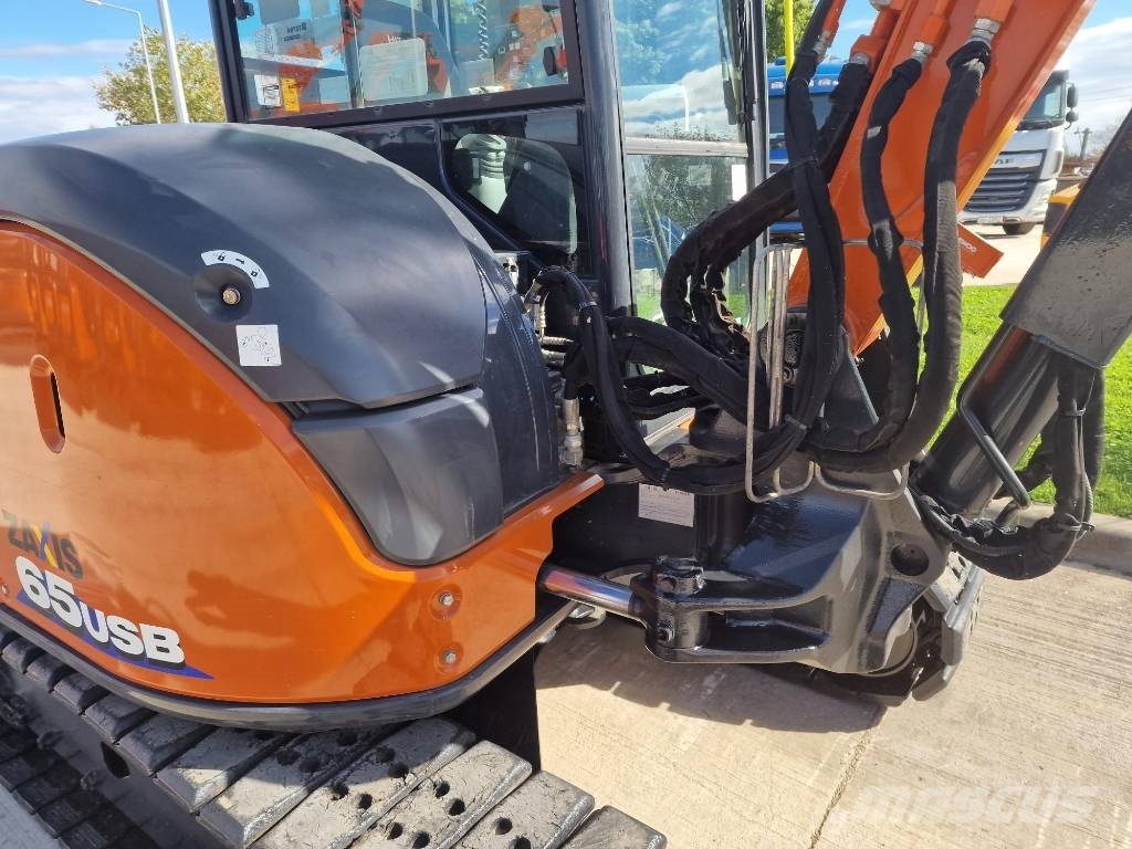 うきち＋ Hitachi ZX 65 USB-6, 2023, 1.208h, Quick hitch+3 Buckets