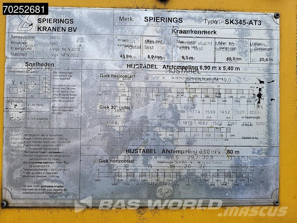 Spierings SK345-AT3 رافعات الطرق الوعرة