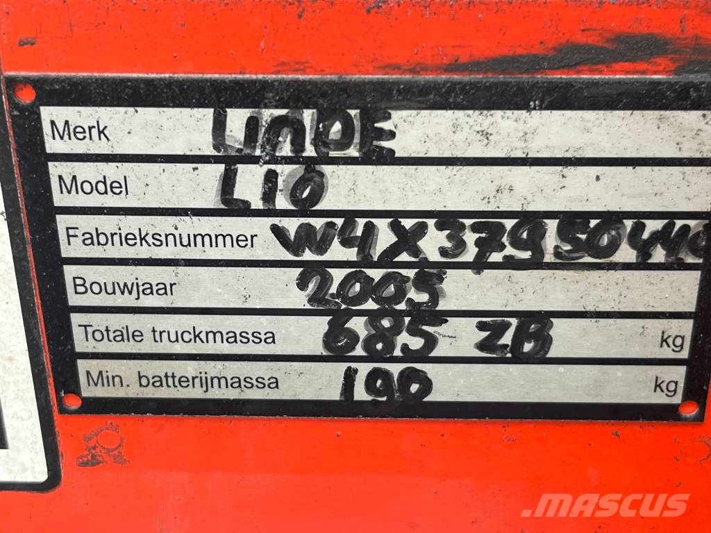 Linde L10 /379/ V-4010 OB Ручные штабелёры