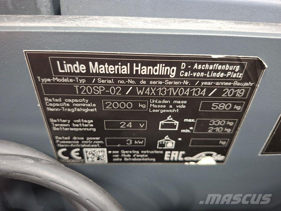 Linde T20 SP 131 Serie Візки для перевезення піддонів