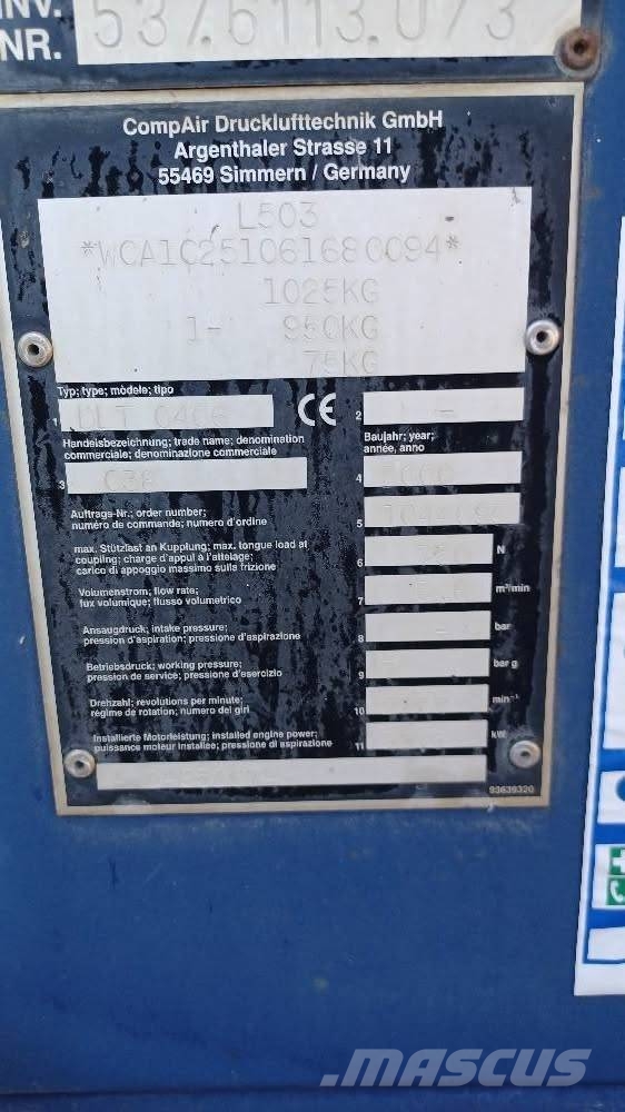 Compair C38 G12 csavarkompresszor + 8 KW-os agregátor Компресори