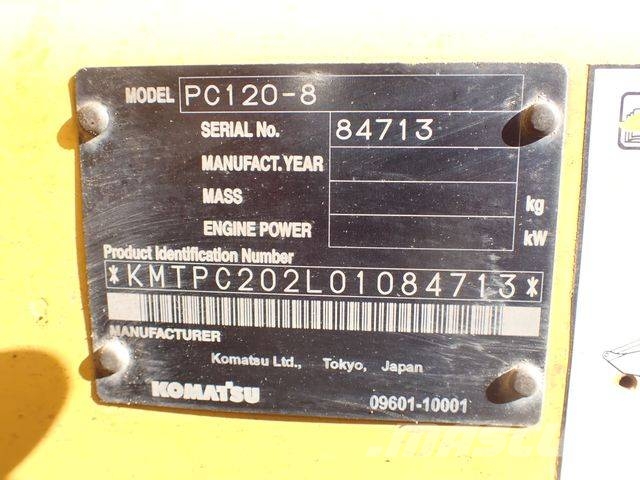 PC PC120‑8 حفارات زحافة