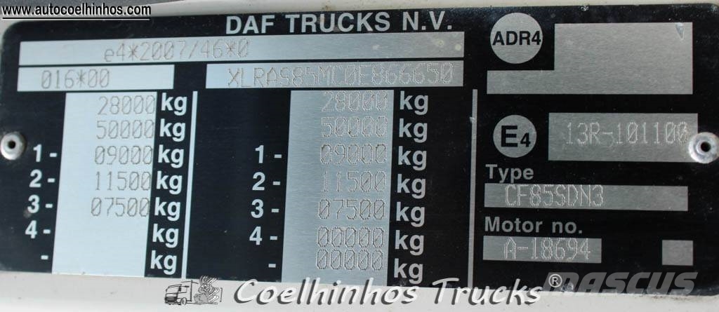 DAF CF85.360 شاحنات مسطحة/مفصلية الجوانب