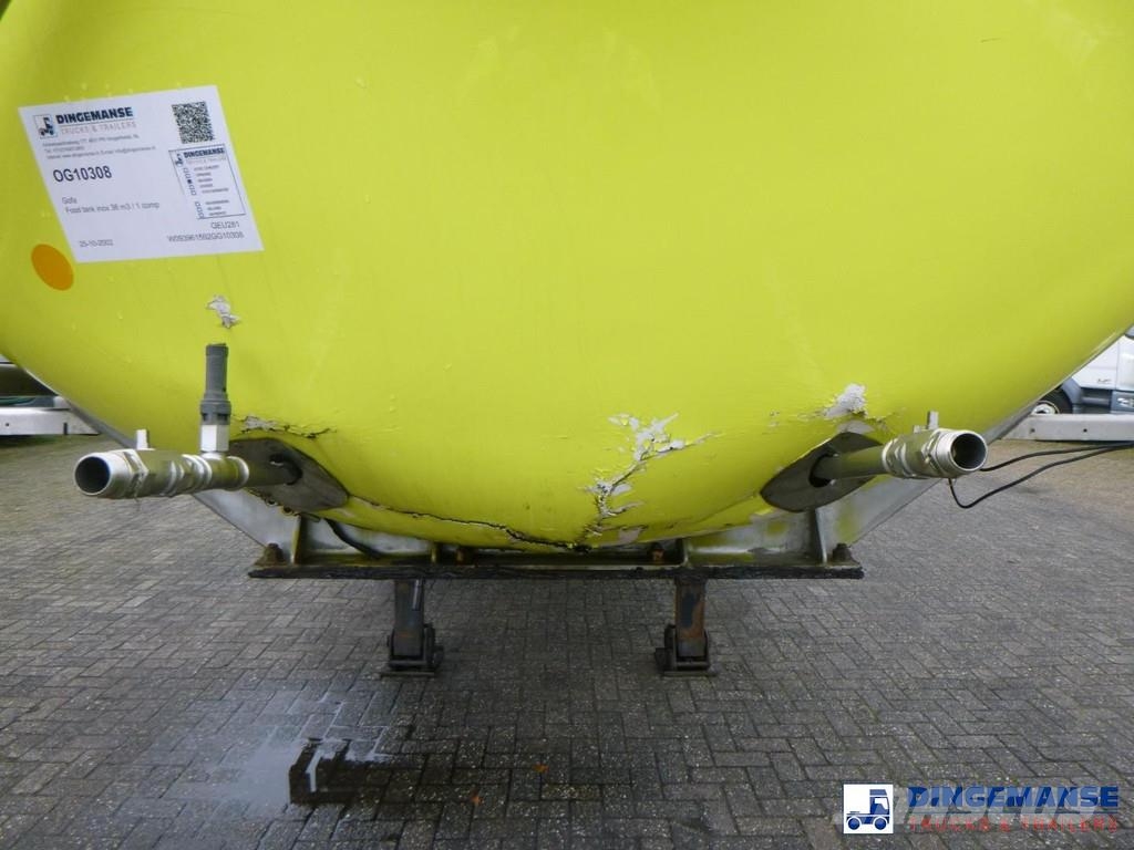 Gofa Food tank inox 36 m3 / 1 comp セミトレーラータンカー