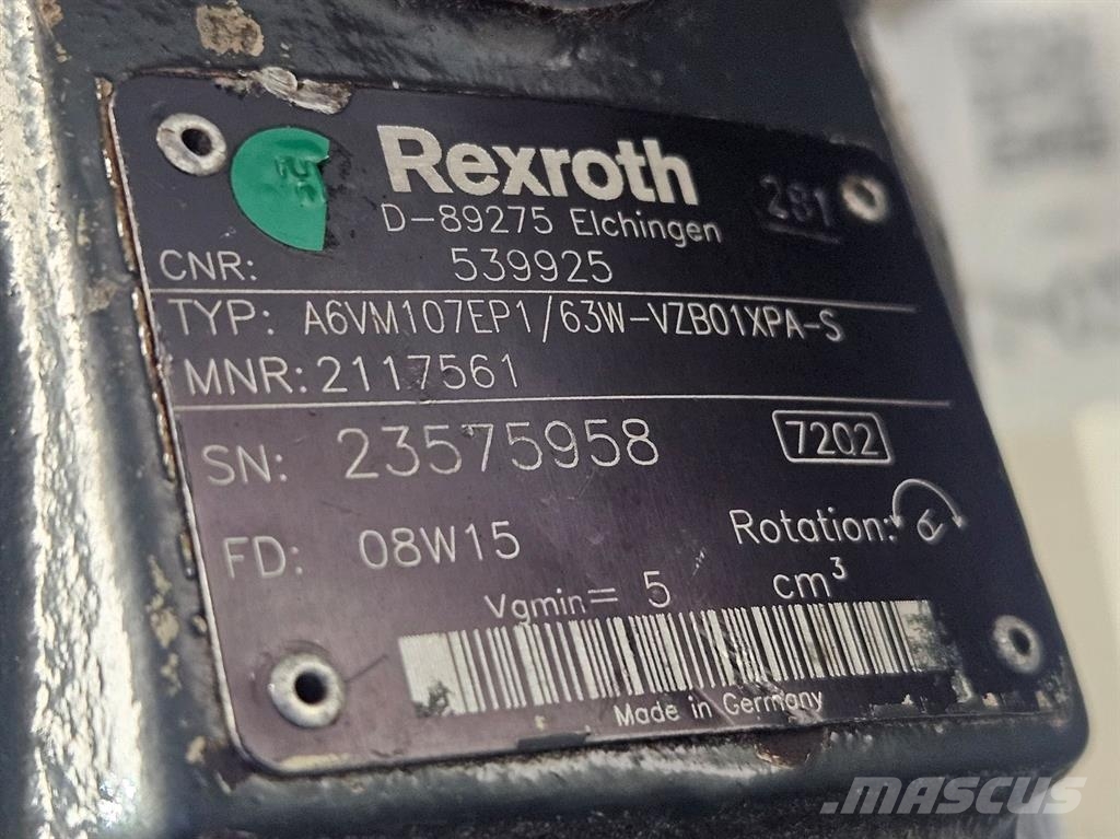 Rexroth A6VM107EP1/63W-VZB01XPA-S - Drive motor/Fahrmotor Υδραυλικά