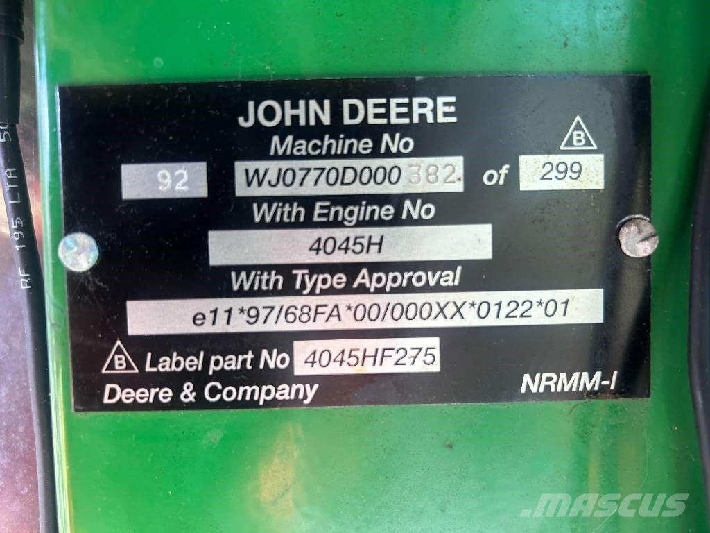 John Deere 770 D Харвестери