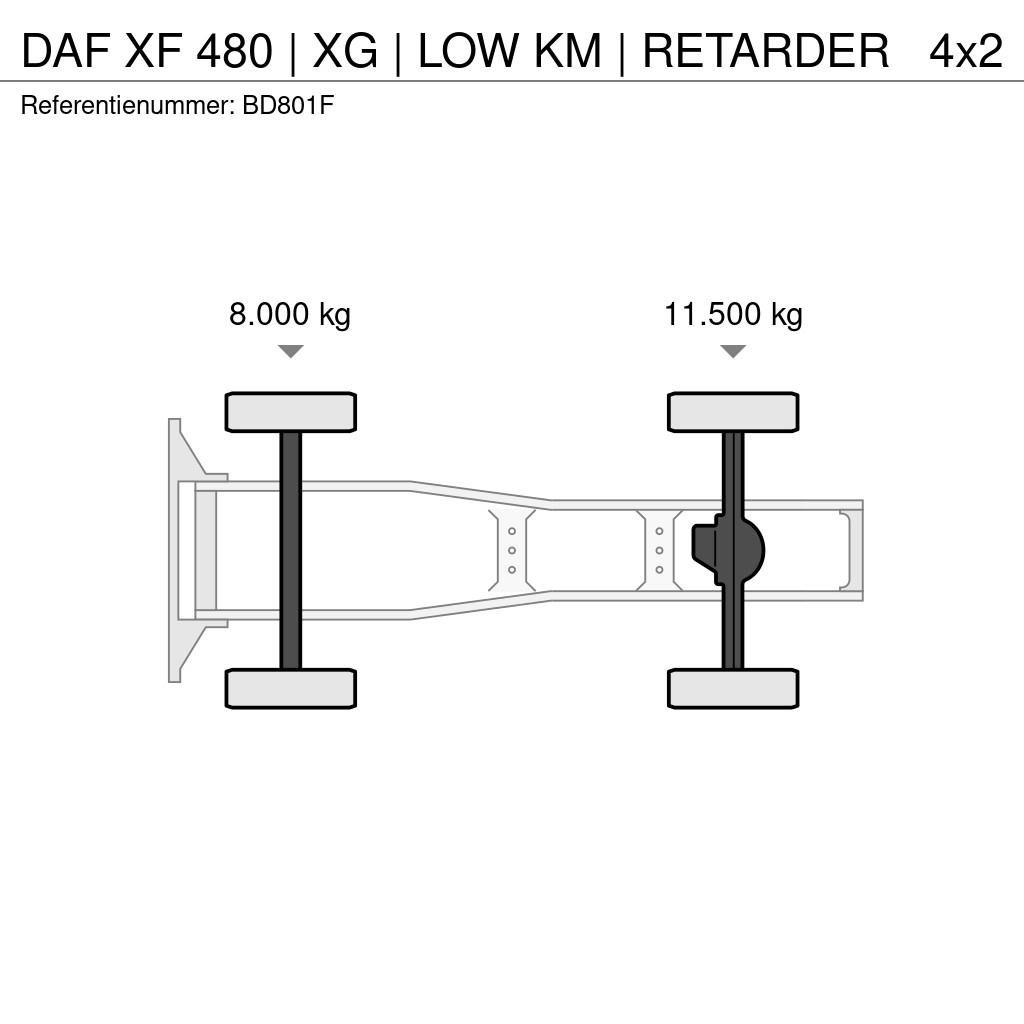 DAF XF 480 | XG | LOW KM | RETARDER Vlačilci