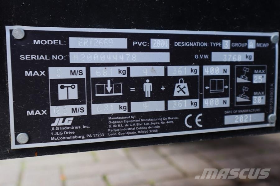 JLG ERT2669 Electric, 10m Working Height, 680kg Capaci رافعات مقصية الشكل