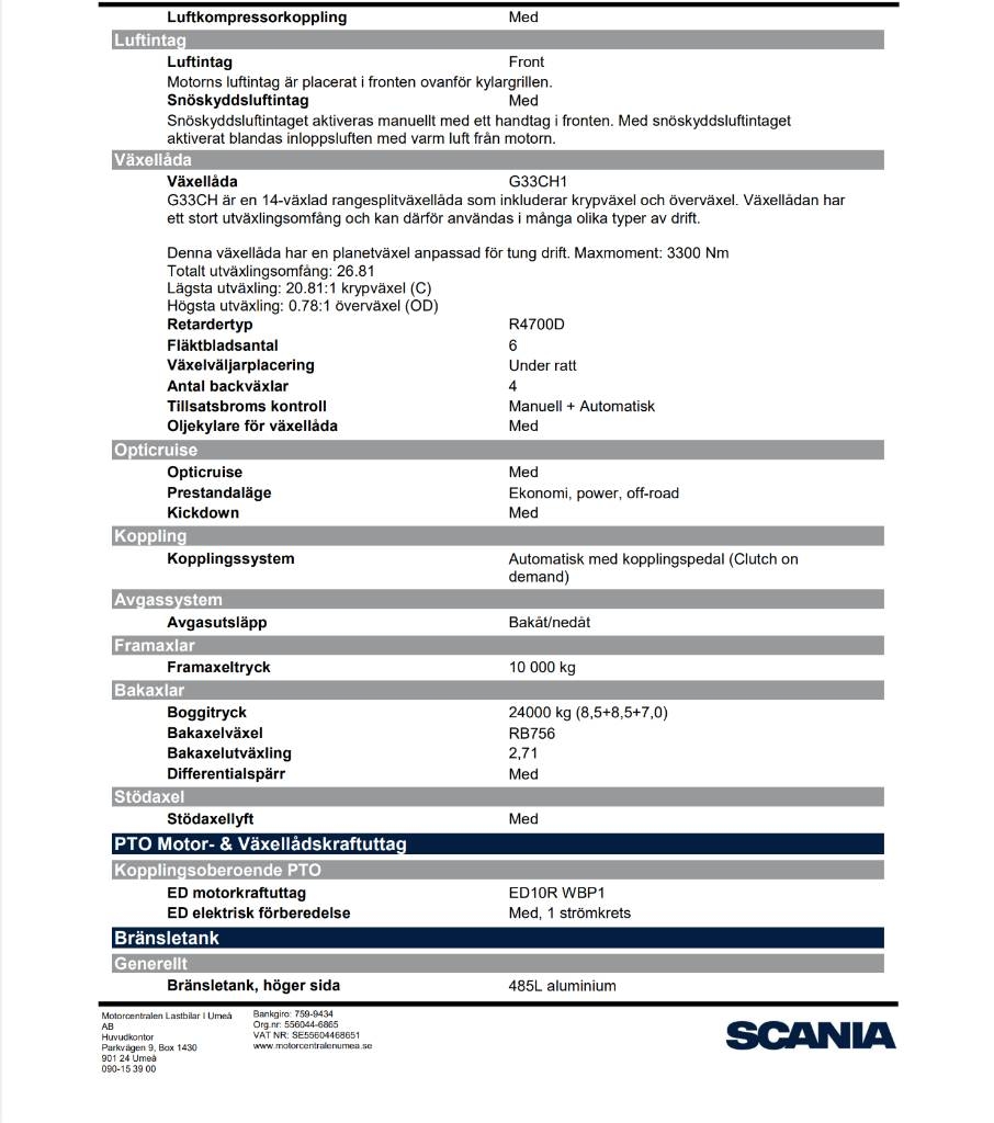 Scania R560 8x4*4 R 560 LB Camiones elevadores de gancho