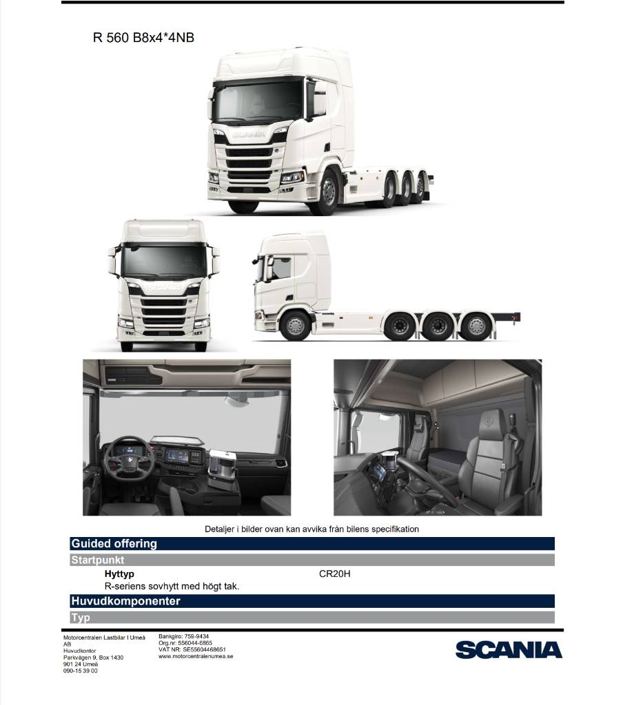 Scania R560 8x4*4 R 560 LB Camiones elevadores de gancho