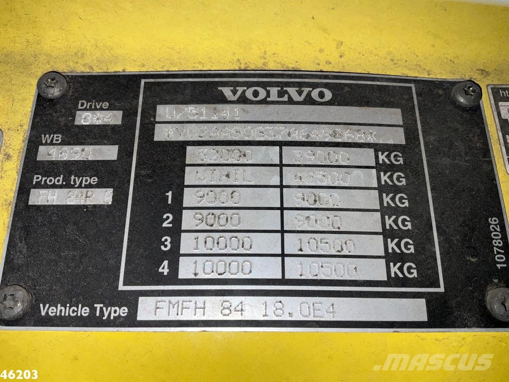Volvo FH 390 8x4 kolkenzuiger Camiones aspiradores/combi