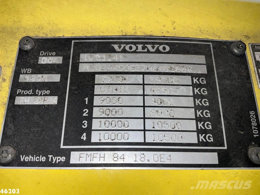 Volvo FH 390 8x4 kolkenzuiger Kombinētās vakumsūkņa mašīnas