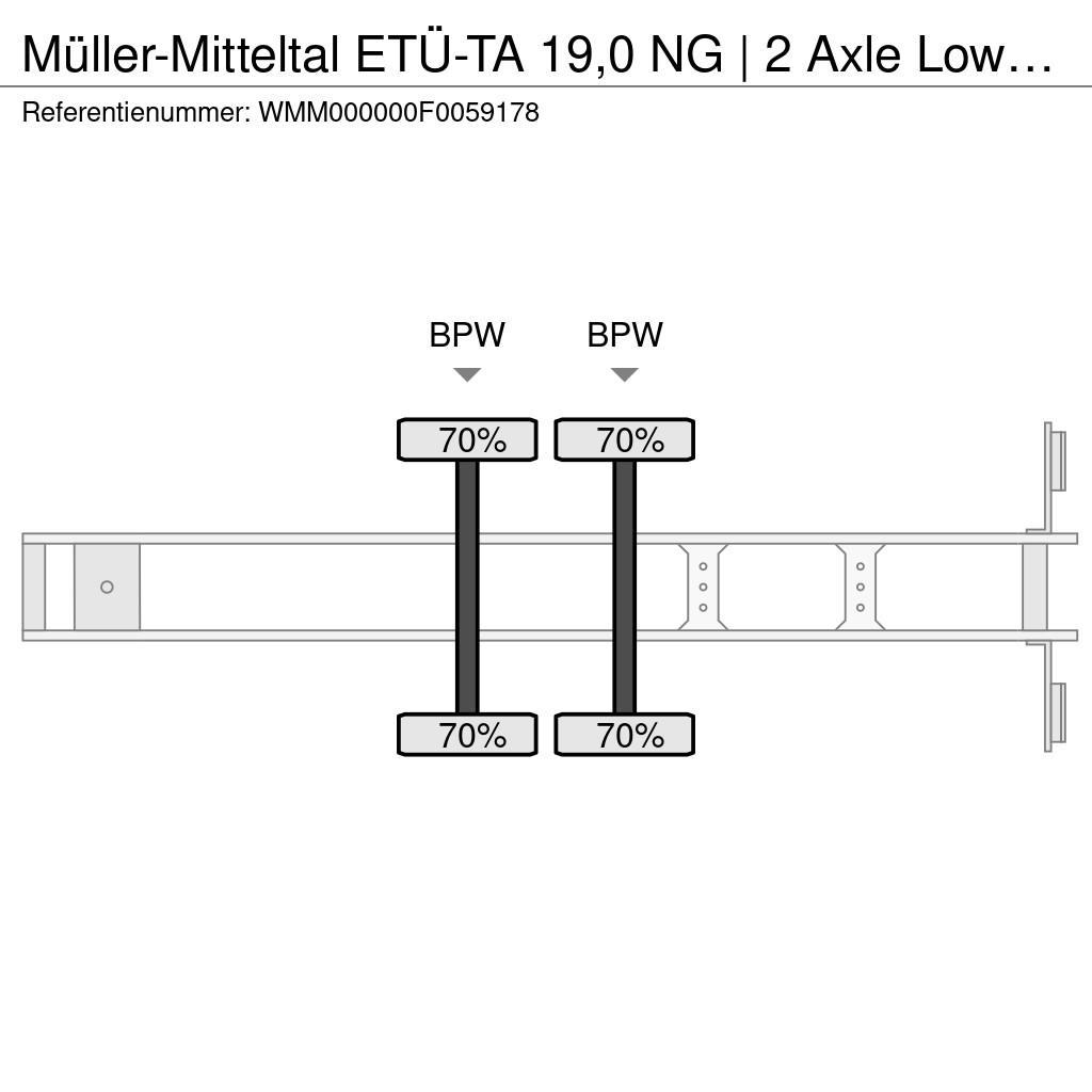 Müller-Mitteltal ETÜ-TA 19,0 NG | 2 Axle Low | 19 tons | Loader Tra Poluprikolice labudice